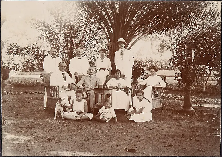 Johann Schild with his guests