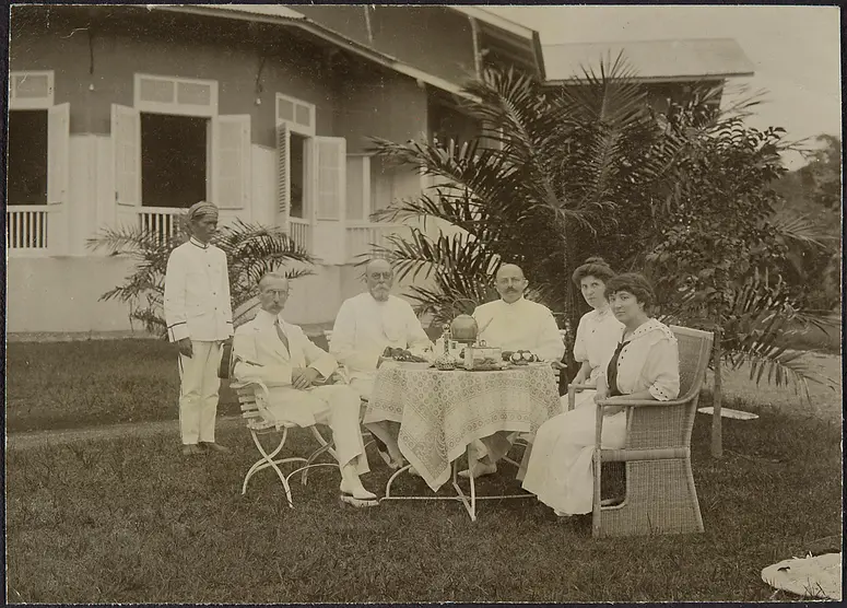 Johann Schild with friends and attendants